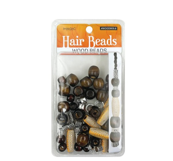 MAGIC COLLECTION - Hair Beads Wood Beads #WOODMIX-8