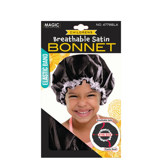 MAGIC COLLECTION - Children's Breathable Stain Bonnet BLACK