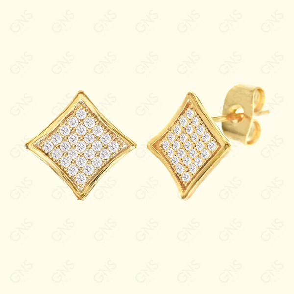 GNS - Gold Square Earring (CZ053G)