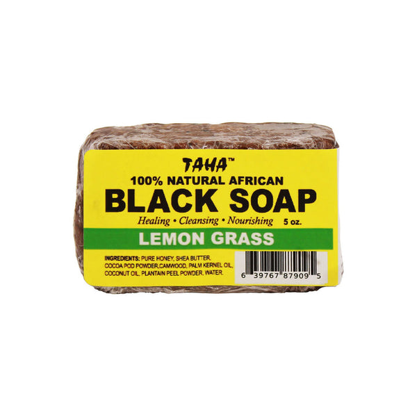 TAHA - 100% Natural African Black Soap Lemon Grass