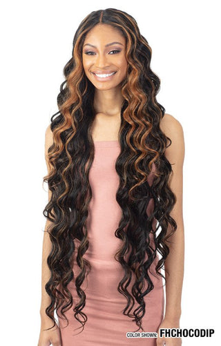 Buy fh-choco-dip ORGANIQUE - WL ACCENT CURL 38" ORGQ HD LACE FRONT WIG