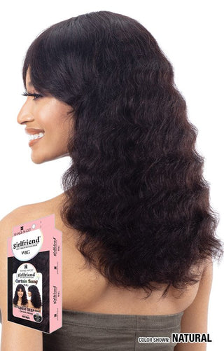 GIRLFRIEND - 100% Virgin Human Hair HD Lace Front Curtain Bang Wig LOOSE DEEP (HUMAN HAIR)