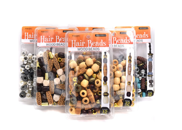 MAGIC COLLECTION - Hair Beads Wood Beads WOODMIX-3
