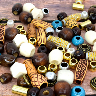 MAGIC COLLECTION - Hair Beads Wood Beads WOODMIX-5
