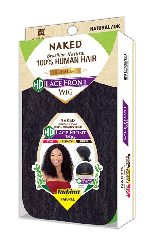 NAKED - 100% Brazilian Human Hair HD Lace Front RUBINA Wig