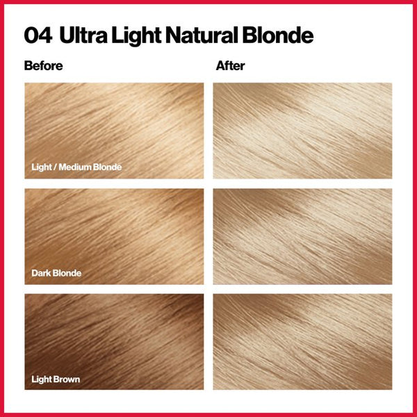 REVLON - COLORSILK Beautiful Color Permanent Hair Dye Kit 04 ULTRA LIGHT NATURAL BLONDE