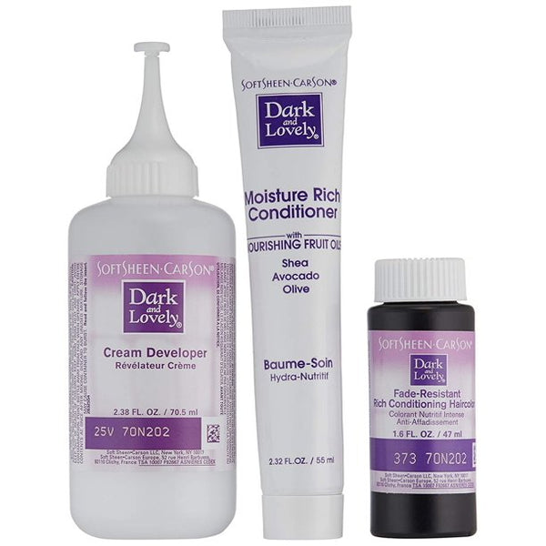 SoftSheen Carson - Dark & Lovely Fade Resist Permanent Hair Dye Kit #373 (BROWN SABLE)