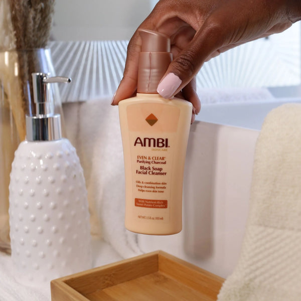 AMBI - Skin Care Even & Clear Purifying Charcoal Black Soap Facial Cleanser