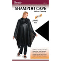 ANNIE - Velcro Closure Shampoo Cape BLACK #3914