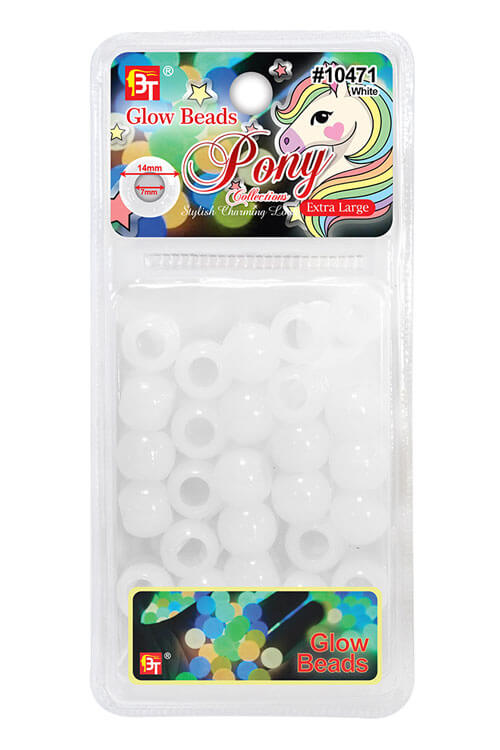 Beauty Town - Pony Collection Glow Beads WHITE #10481