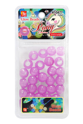 Beauty Town - Pony Collection Glow Beads PURPLE #10487