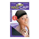 MAGIC COLLECTION - 2 Pieces Deluxe Wig Cap Black