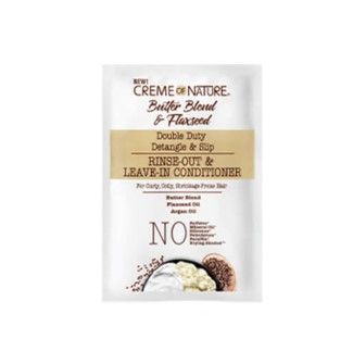 Creme of Nature - Butter Blend & Flaxseed Double Duty Detangle & Slip Rinse-Out & Leave-In Conditioner
