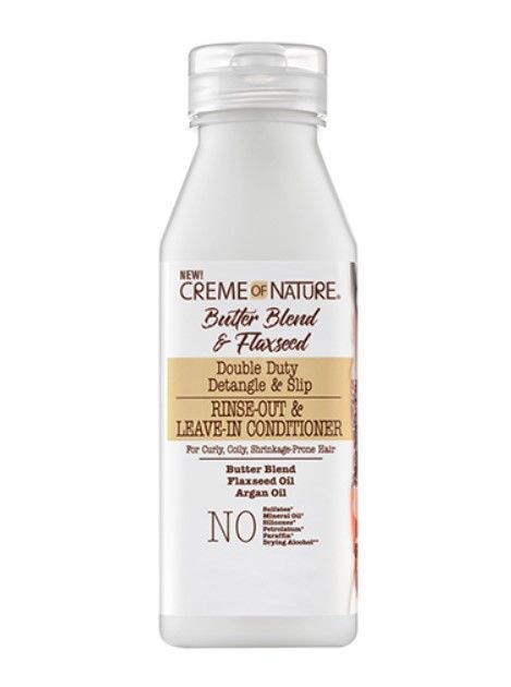Creme of Nature - Butter Blend & Flaxseed Double Duty Detangle & Slip Rinse-Out & Leave-In Conditioner