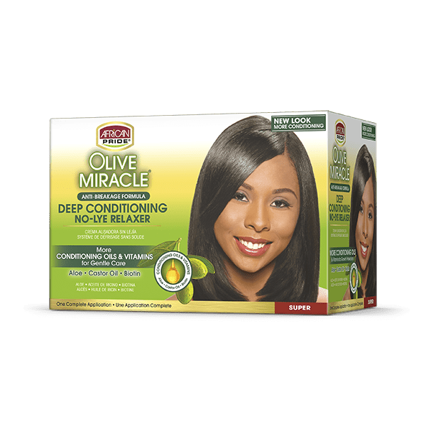 African Pride - Olive Miracle Deep Conditioning Anti-Breakage No-Lye Relaxer SUPER