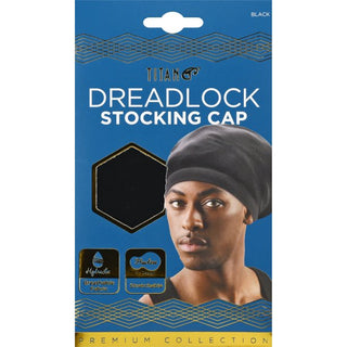 TITAN - Classic Dreadlock Stocking Cap BLACK (#22136)