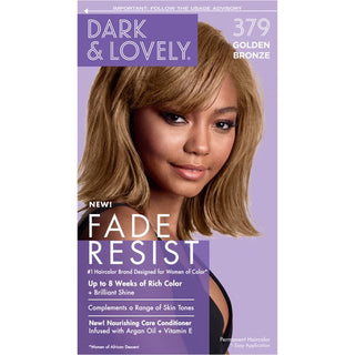 SoftSheen Carson - Dark & Lovely Fade Resist Permanent Hair Dye Kit #379 (GOLDEN BRONZE)