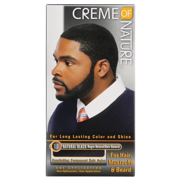 Creme of Nature - For Hair, Mustache & Beard Permanent Color Dye 1.0 Natural Black