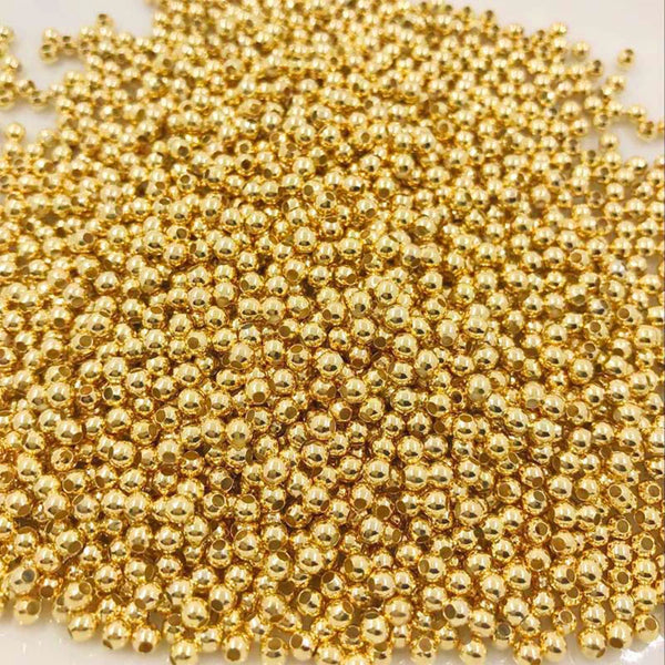 Eden Collection - Small Round Hair Bead Gold 300 Pieces