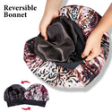 KISS - RED ROYALLUX REVERSIBLE BONNET SUPER JUMBO LEOPARD