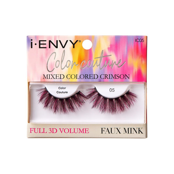 KISS - IEK COLOR COUTURE MIXED FAUX MINK - 05 MIXED CRIMSON