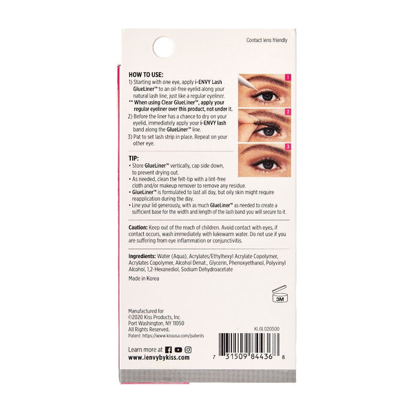 KISS - IEK I-ENVY LASH GLUE LINER - CLEAR