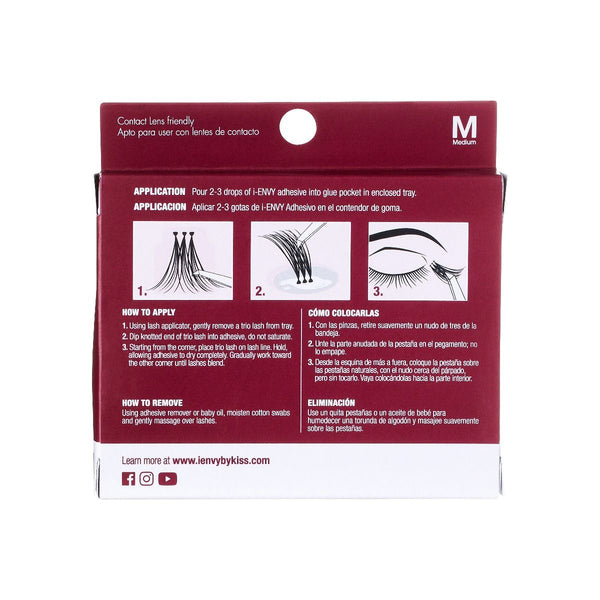 KISS - IEK TRIO MEDIUM INDIVIDUAL EYELASHES (KPEC02)