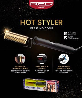 KISS - RED HOT STYLER PRESSING COMB TC