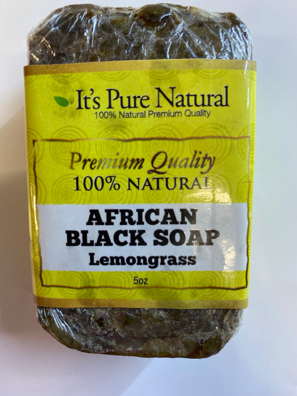 It's Pure Natural - Premium Quality 100% Natural Black Soap Lemon Grass