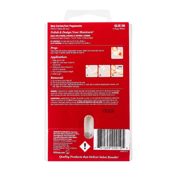 KISS - 100 NAILS SHORT SQUARE