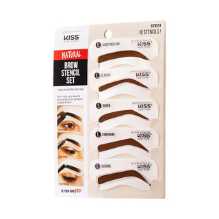KISS - KNP BROW STENCIL SET - NATURAL LOOK