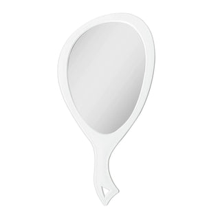 MAGIC COLLECTION - Tear Drop Shaped Hand Mirror WHITE FRAME