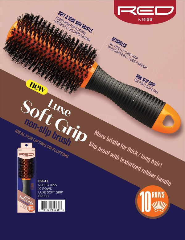 KISS - RED LUXE SOFT GRIP BRUSH