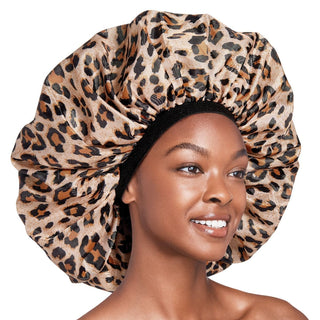 KISS - RED SATIN DAY&NIGHT CAP CAP (SUPER JUMBO&LEOPARD)