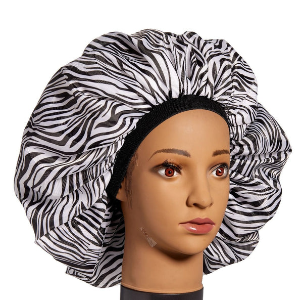 Red Night Cap KISS - RED SATIN DAY&NIGHT CAP CAP SUPER JUMBO ZEBRA | Zoe Beauty Supply