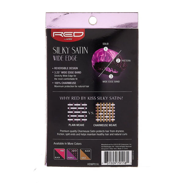 KISS - RED SILKY SATIN DOUBLEWEAR HAIRCAP ASSOR