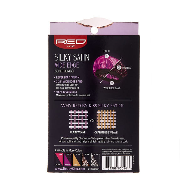 KISS - RED SILKYSATIN DOUBLEWEAR CAP SJ LEOPARD