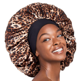 KISS - RED SILKYSATIN DOUBLEWEAR CAP SJ LEOPARD