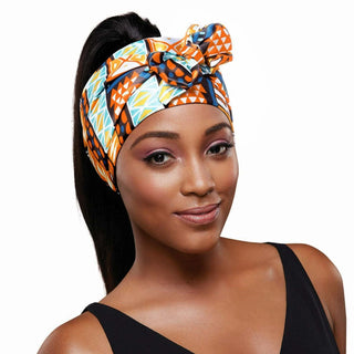 KISS - RED SILKY SATIN EDGE SCARF (AZTEC)