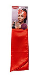 KISS - RED SILKY SATIN EDGE SCARF (RED)