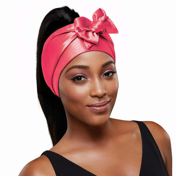 KISS - RED SILKY SATIN EDGE SCARF (PINK)
