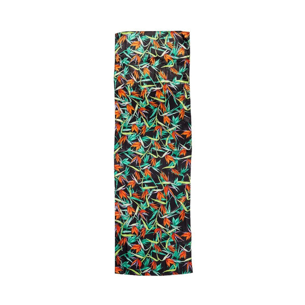 KISS - RED SILKY SATIN WRAP SCARF EXTRA LONG 60 INCH (TROPICAL)