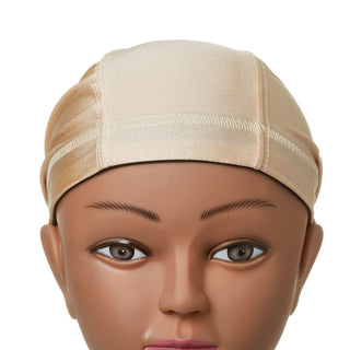 KISS - RED SPANDEX DOME CAP (BEIGE)