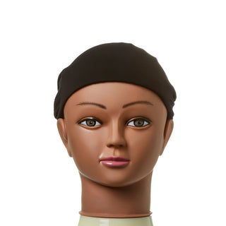 KISS - RED SILKY SATIN LINED HAIR CAP (BLACK)