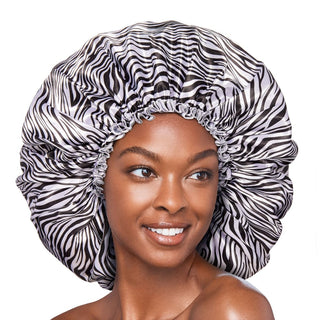 KISS - RED SILKY SATIN SLEEP CAP (ZEBRA & SUPER JUMBO)