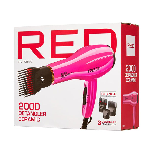 KISS - RED 2000 CERAMIC DETANGLER DRYER PINK