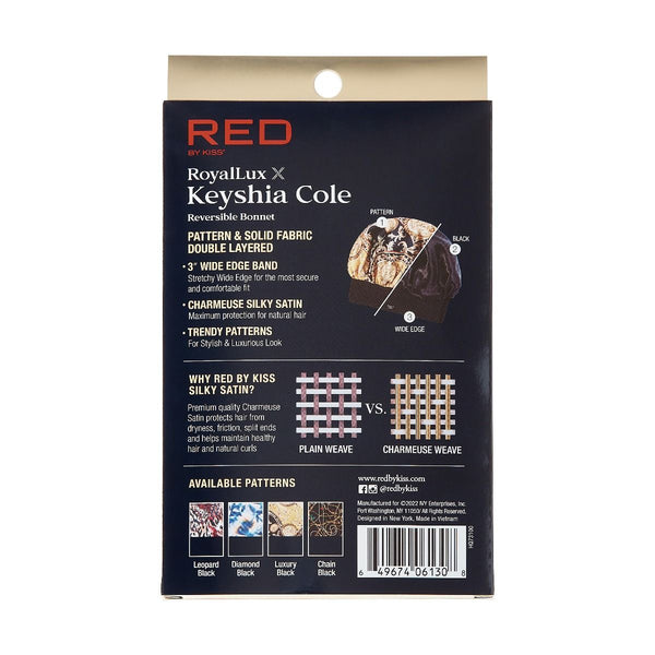 KISS - RED ROYALLUX REVERSIBLE BONNET X-LARGE LUXURY