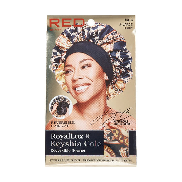 KISS - RED ROYALLUX REVERSIBLE BONNET X-LARGE LUXURY