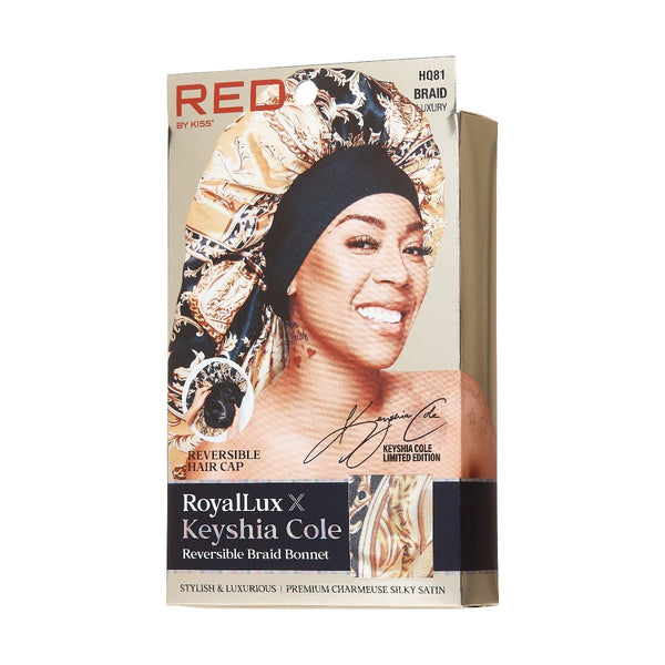 KISS - RED ROYALLUX REVERSIBLE BONNET BRAID LUXURY
