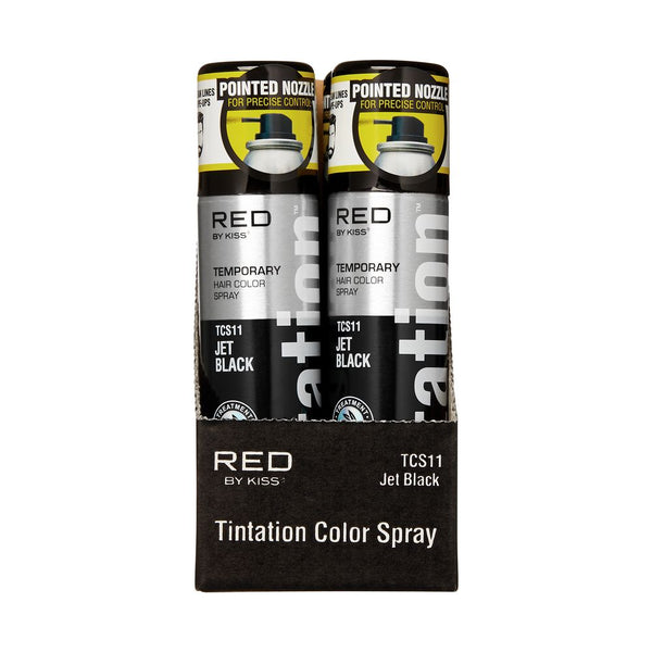 Color Jet Spray KISS - Tintation Colors & Care Temporary Hair Color Spray JET BLACK ...